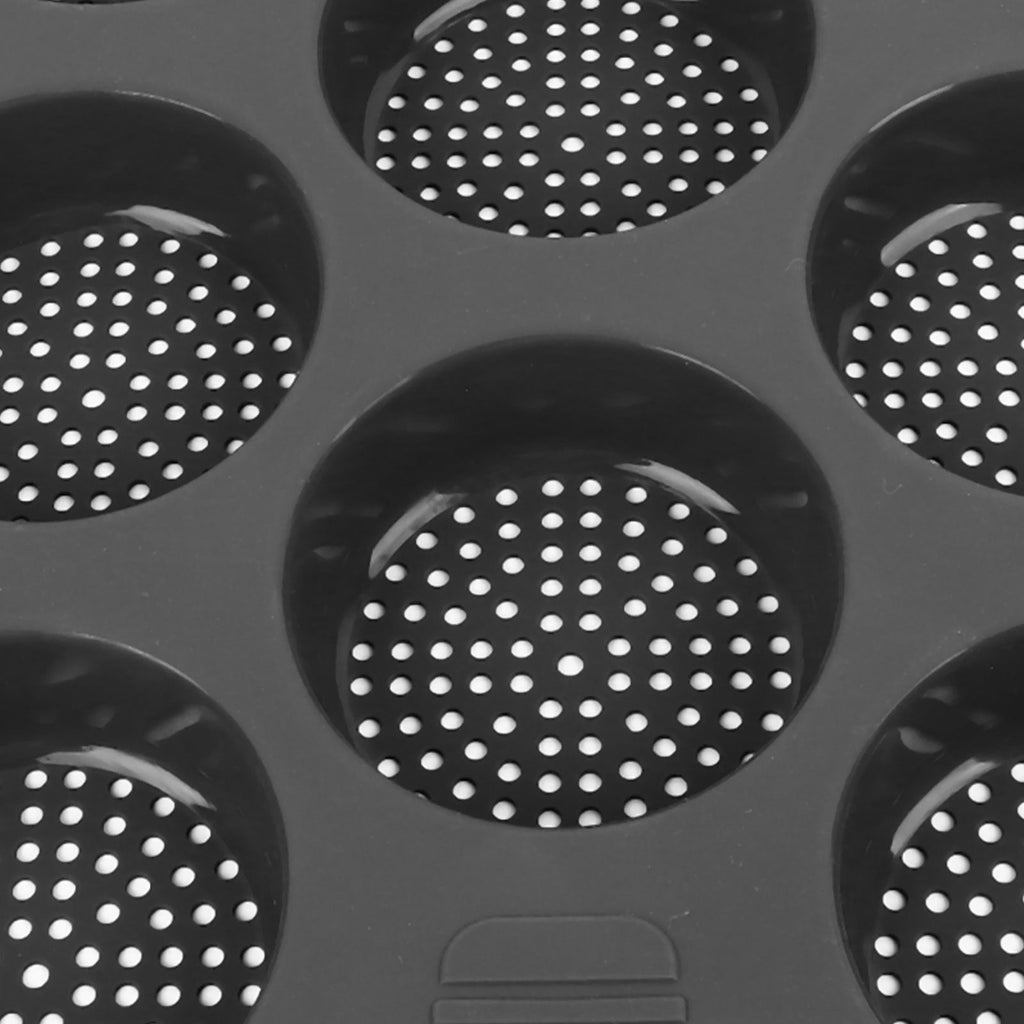 Hamburger Bun Mold Silicone 8 Cavity Easy Release Heat Resistant Hamburger Bread Bakery Pan for Kitchen