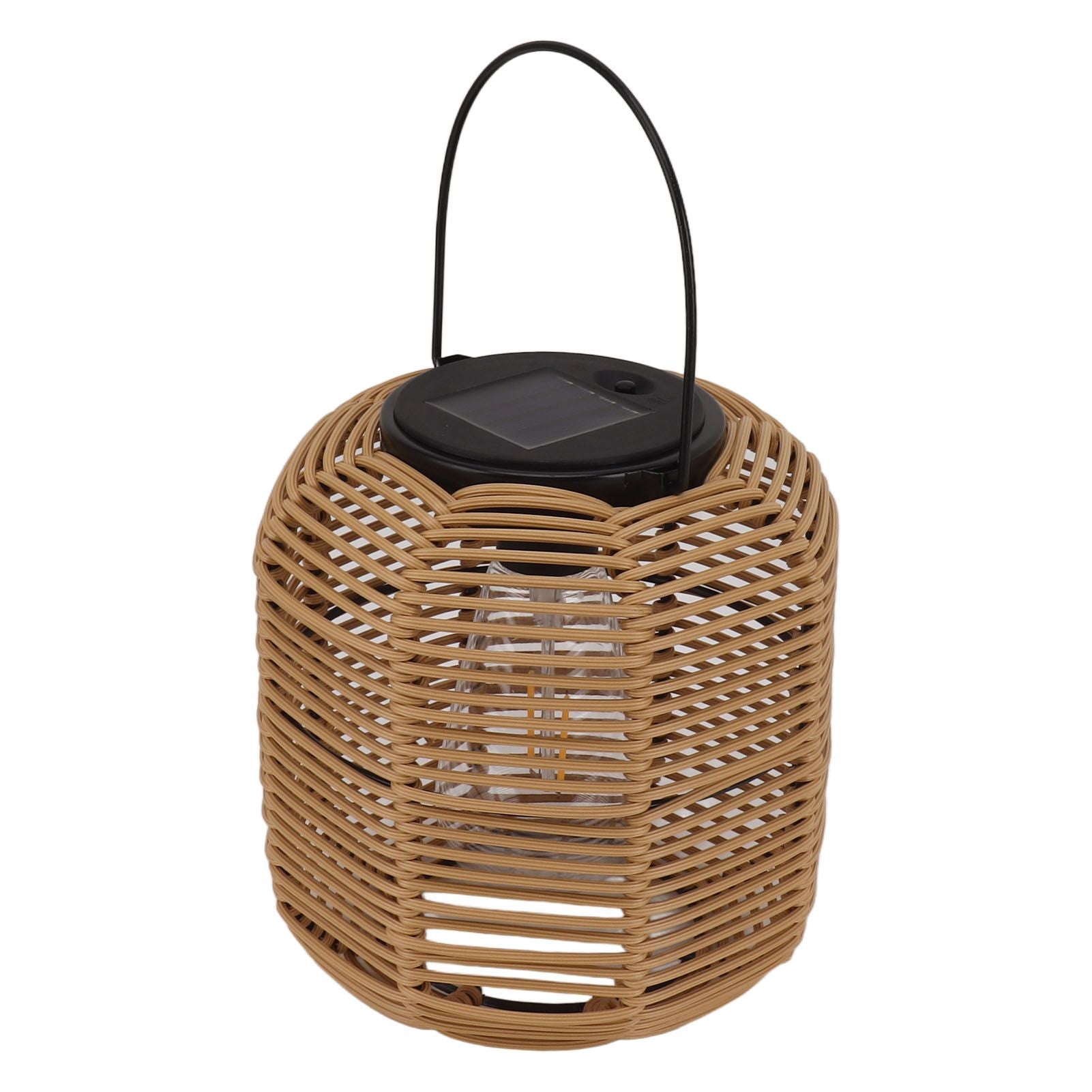 Solar Lantern Outdoor Hanging Solar Lights Waterproof Decorative Rattan Lantern for Table Patio Garden Yard Porch Tungsten