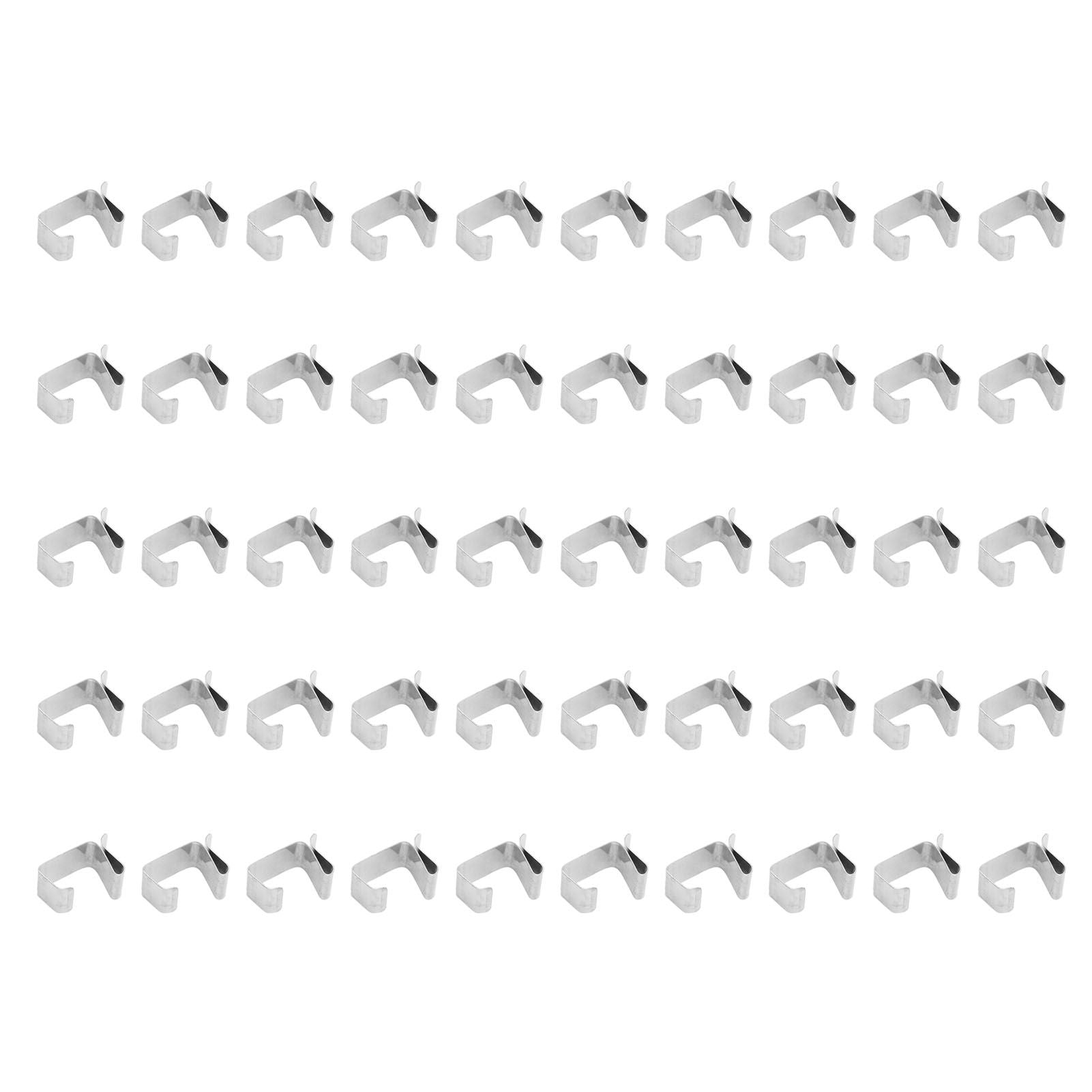 50Pcs Metal Christmas Lights Gutter Hooks Stainless Steel Christmas Lights Gutter Hangers S 20x14mm