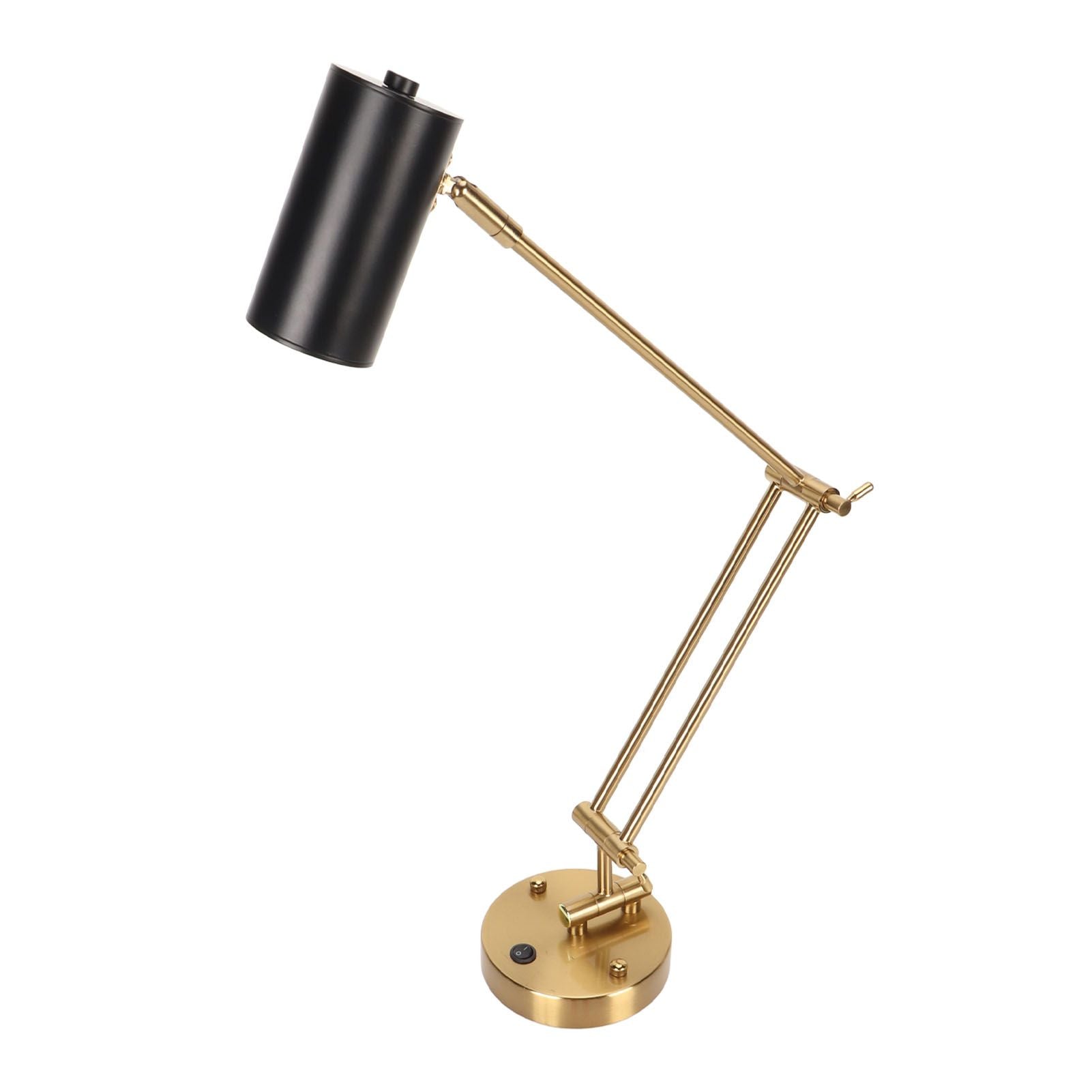 Wall Sconce Swing Arm Plug in Modern 3000K Warm Lighting Button Control with E27 Bulb LED Wall Lighting Fixture 85‑265V