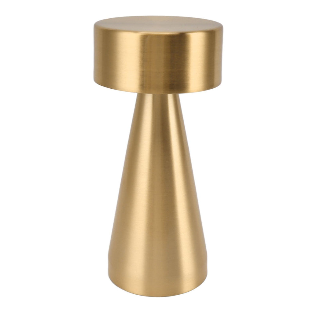 LED Portable Metal Table Lamp with Touch Sensor 3 Color Stepless Dimming Nightstand Desk Lamp Rechargeable Night Light Gold