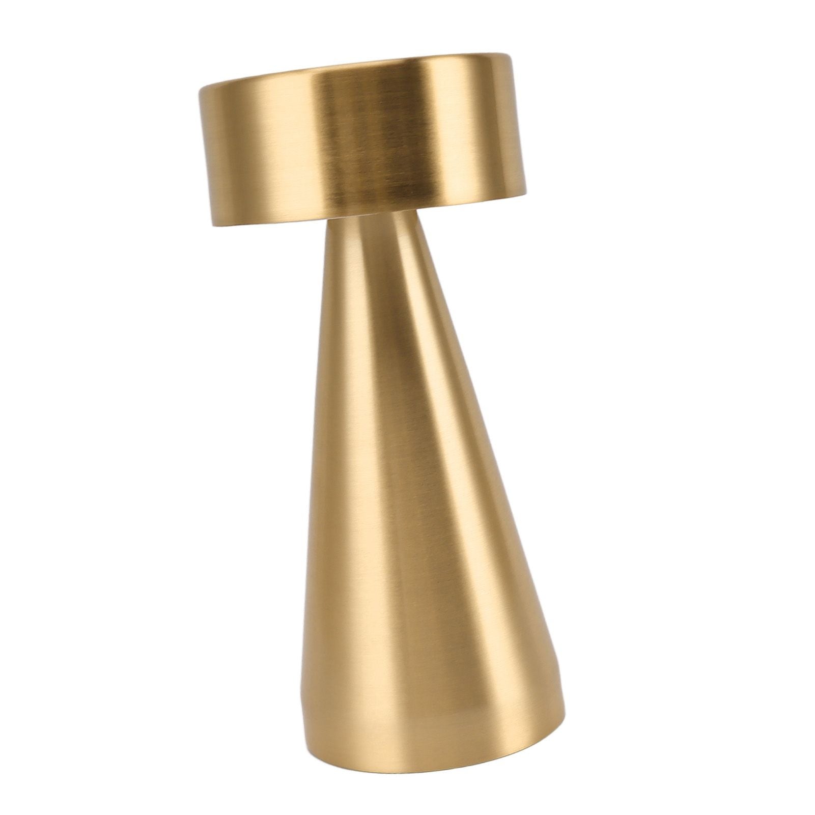 LED Portable Metal Table Lamp with Touch Sensor 3 Color Stepless Dimming Nightstand Desk Lamp Rechargeable Night Light Gold