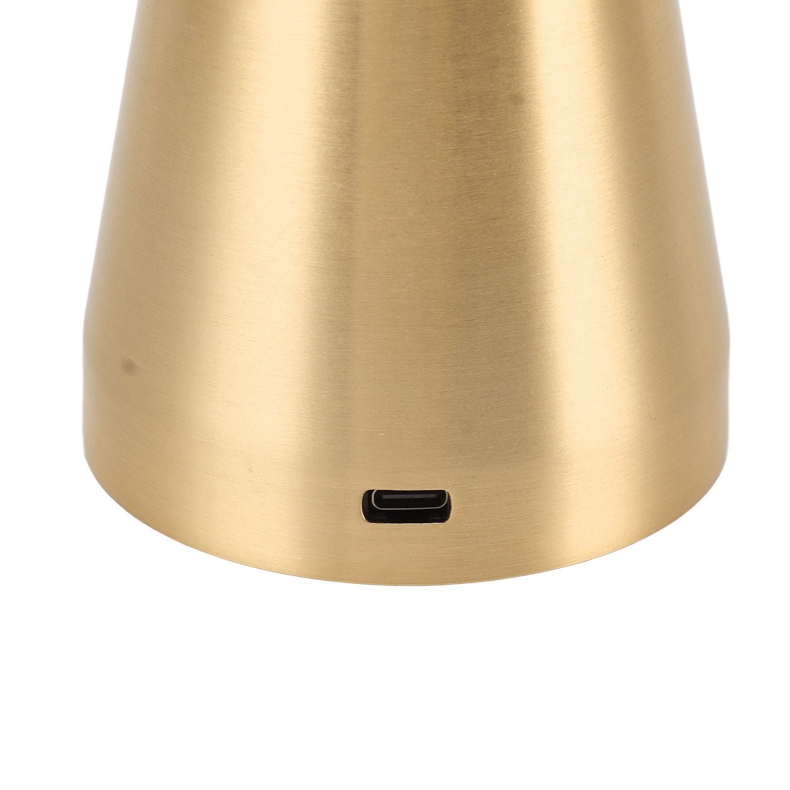 LED Portable Metal Table Lamp with Touch Sensor 3 Color Stepless Dimming Nightstand Desk Lamp Rechargeable Night Light Gold