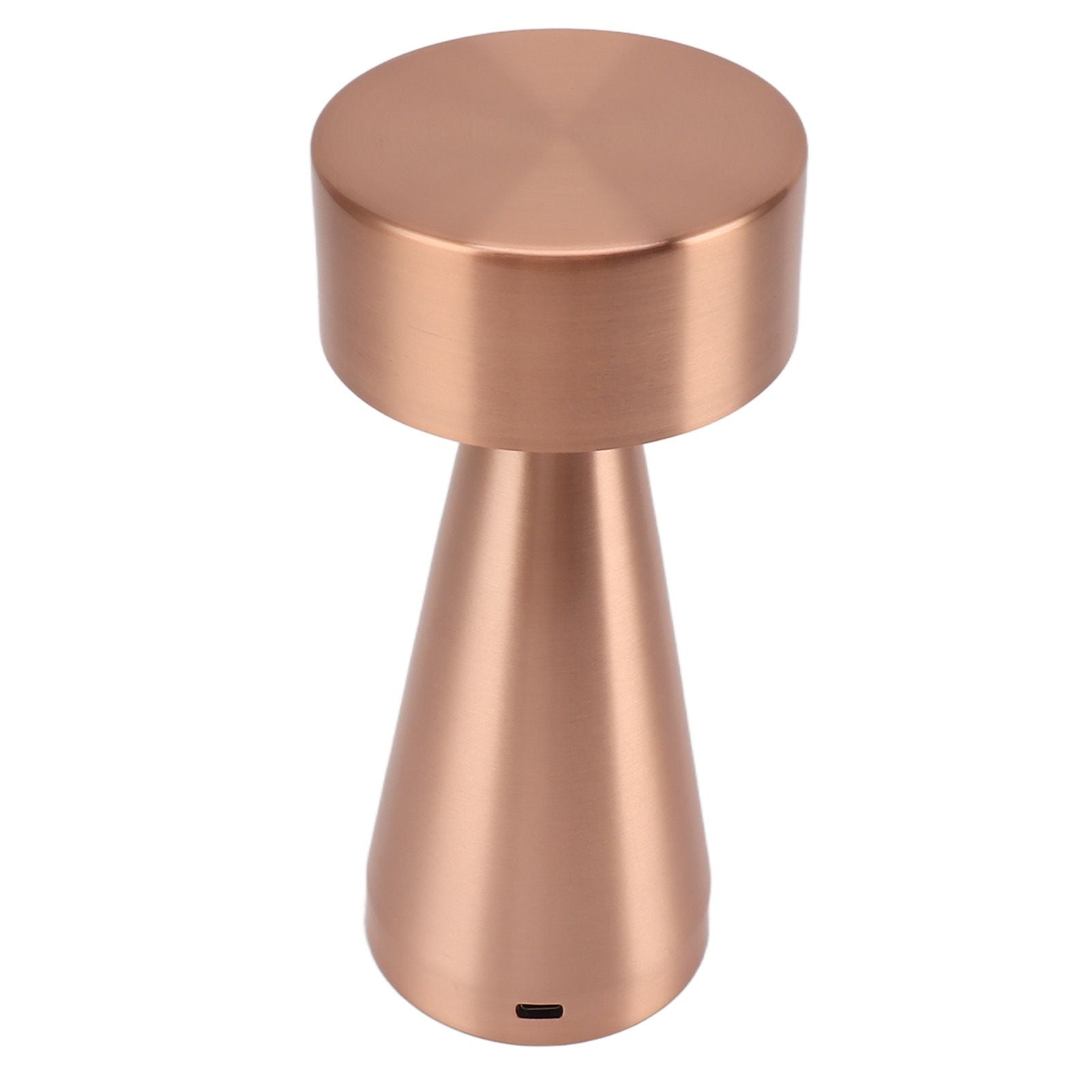 LED Portable Metal Table Lamp with Touch Sensor 3 Color Stepless Dimming Nightstand Desk Lamp Rechargeable Night Light Rose Gold