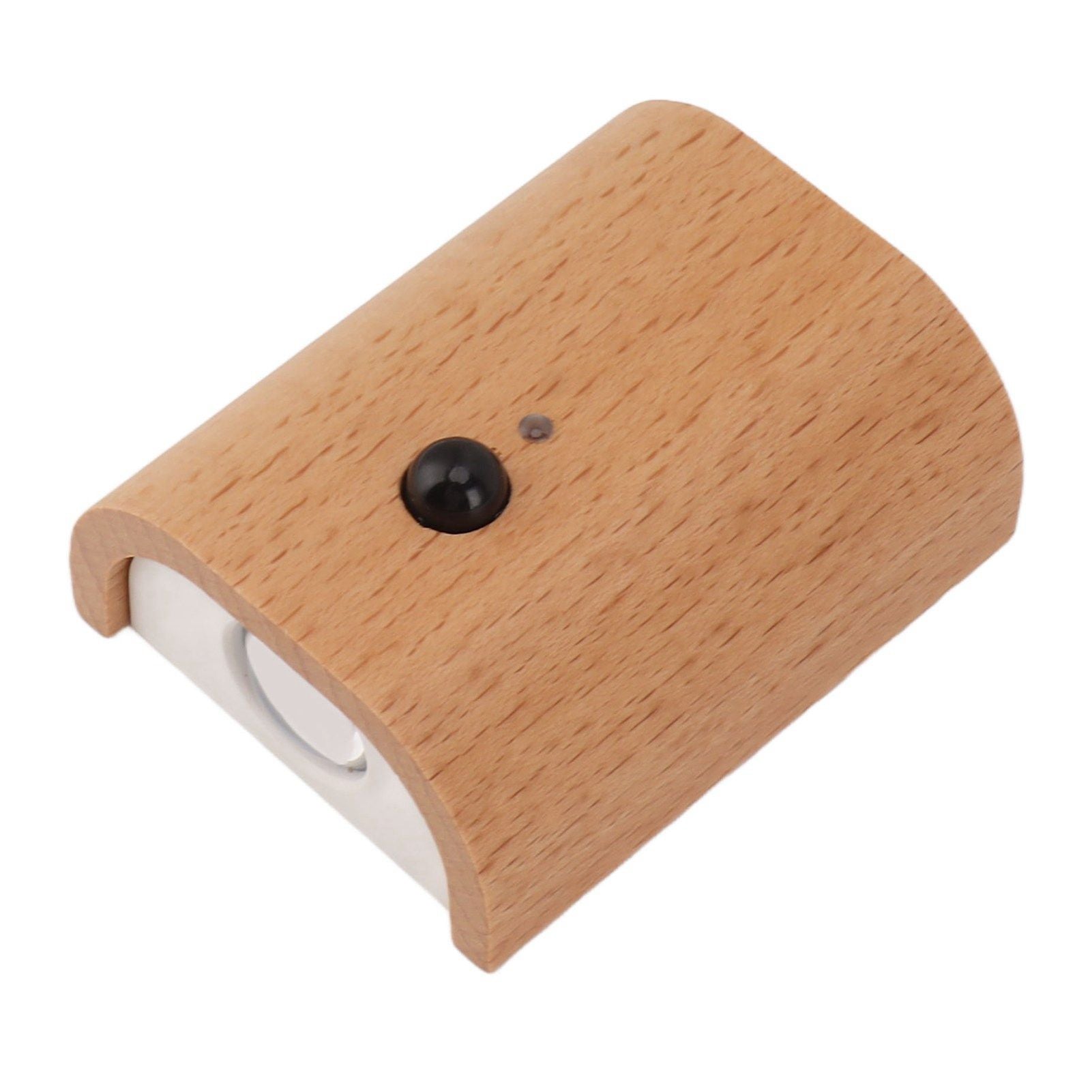 Step Light Wall Sconce Beech Wood Motion Dusk to Dawn Sensor Magnet 2 Side Lighting USB Rechargeable LED Wall Light