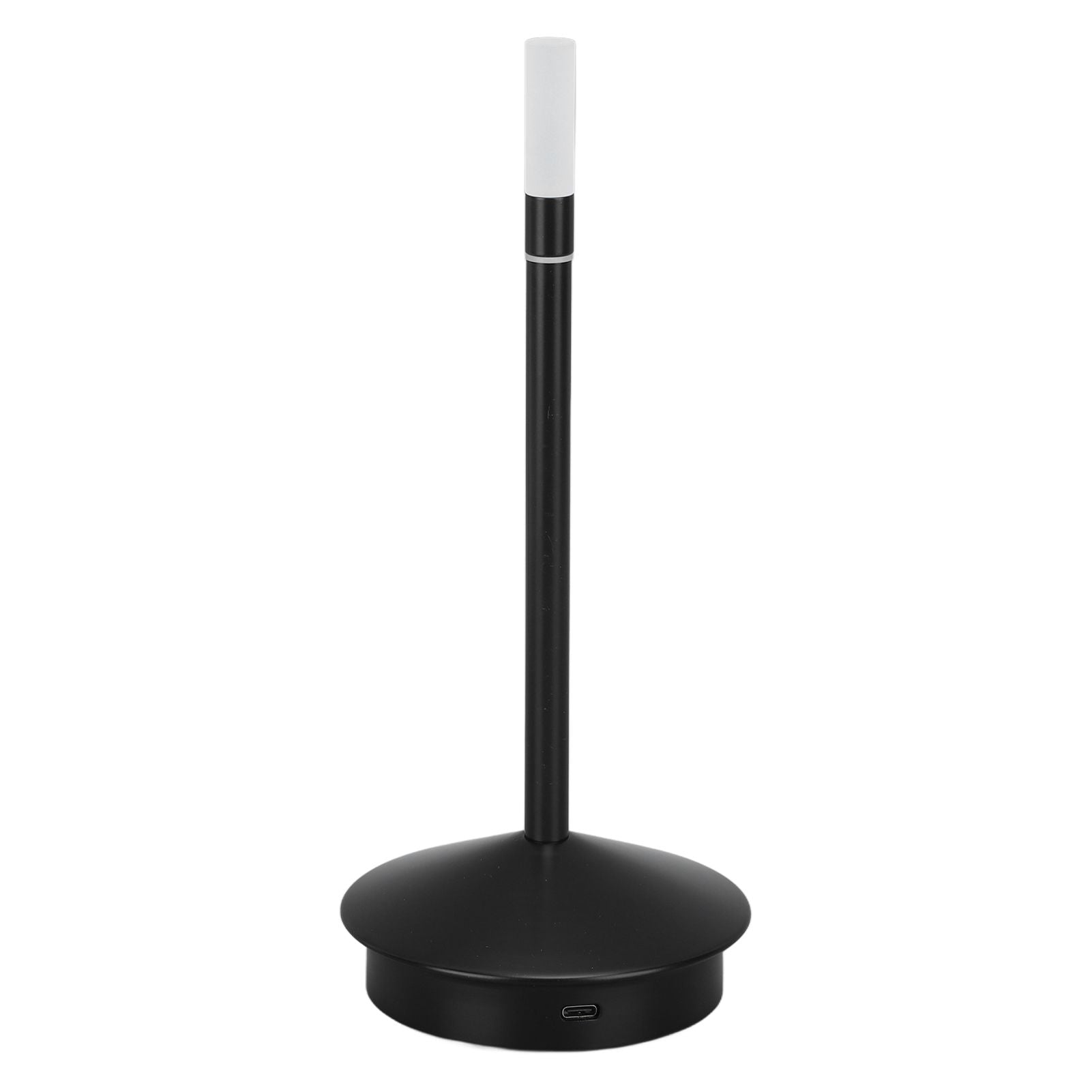 Cordless Candle Lamp USB Type C LED 2000mAh Rechargeable Candle Shaped Portable Desk Lamp for Restaurant Dinner Table Black