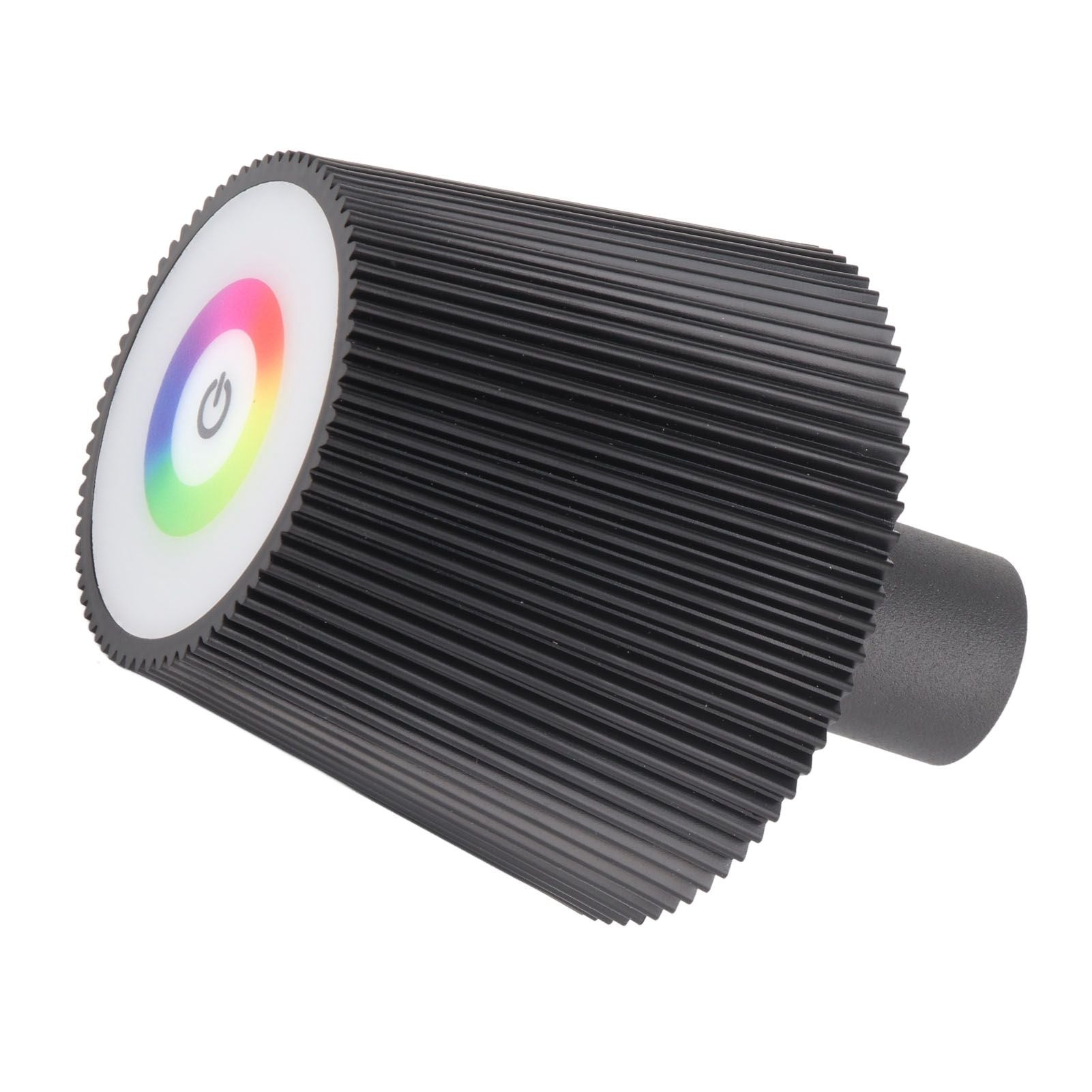 LED Bottle Lamp Pleated IP54 Waterproof 4 Light Modes Breathing Colors 2000mAh Cordless Night Light for Cafe Bar Family Black