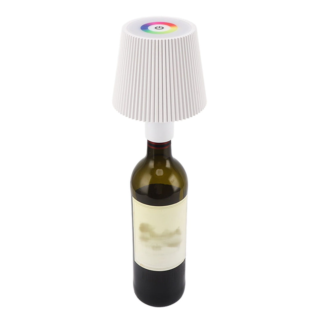 LED Bottle Lamp 4000mAh IP54 Waterproof Touch Control Color Adjustable USB Rechargeable Cordless Wine Bottle Lamp Night Light White