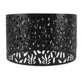 Metal Lamp Shades Hollow Carved Lampshade Modern Style Hollow Lampshade Compatible with E27 E14 Lamp Holder Water Grass Leaf Black