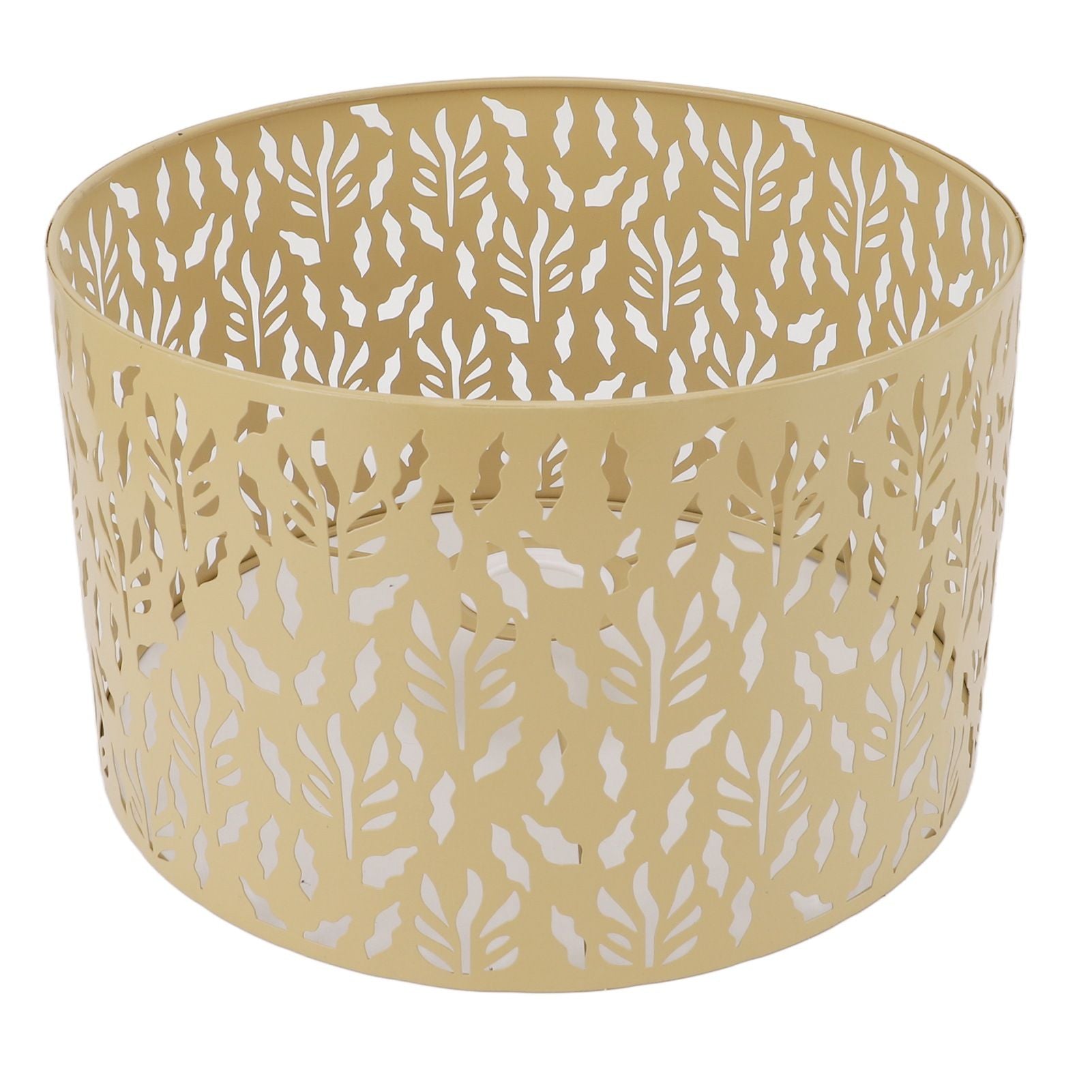 Metal Lamp Shades Hollow Carved Lampshade Modern Style Hollow Lampshade Compatible with E27 E14 Lamp Holder Water Grass Leaf Yellow