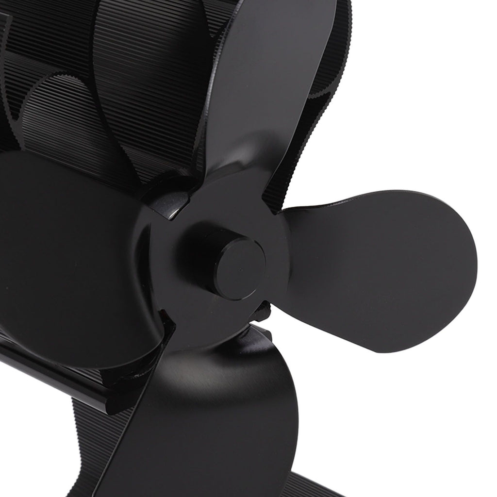 Heat Powered Stove Fan Self Starting Heat Resistant Aluminum Alloy 1400rpm Thermoelectric Fan for Fireplace