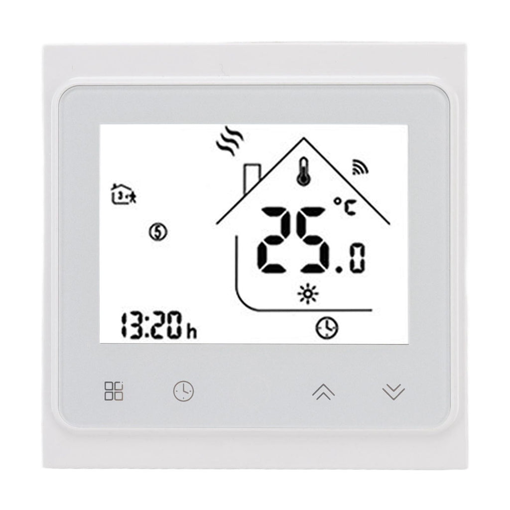 Smart Thermostat for Zigbee Mobile Phone App Voice Control Smart Remote Water Heating Thermostat AC 95‑240V White