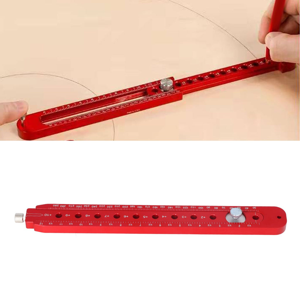 Woodworking Circle Ruler Aluminium Alloy Adjustable Woodworking Circular Drawing Tool for Carpenter Tool