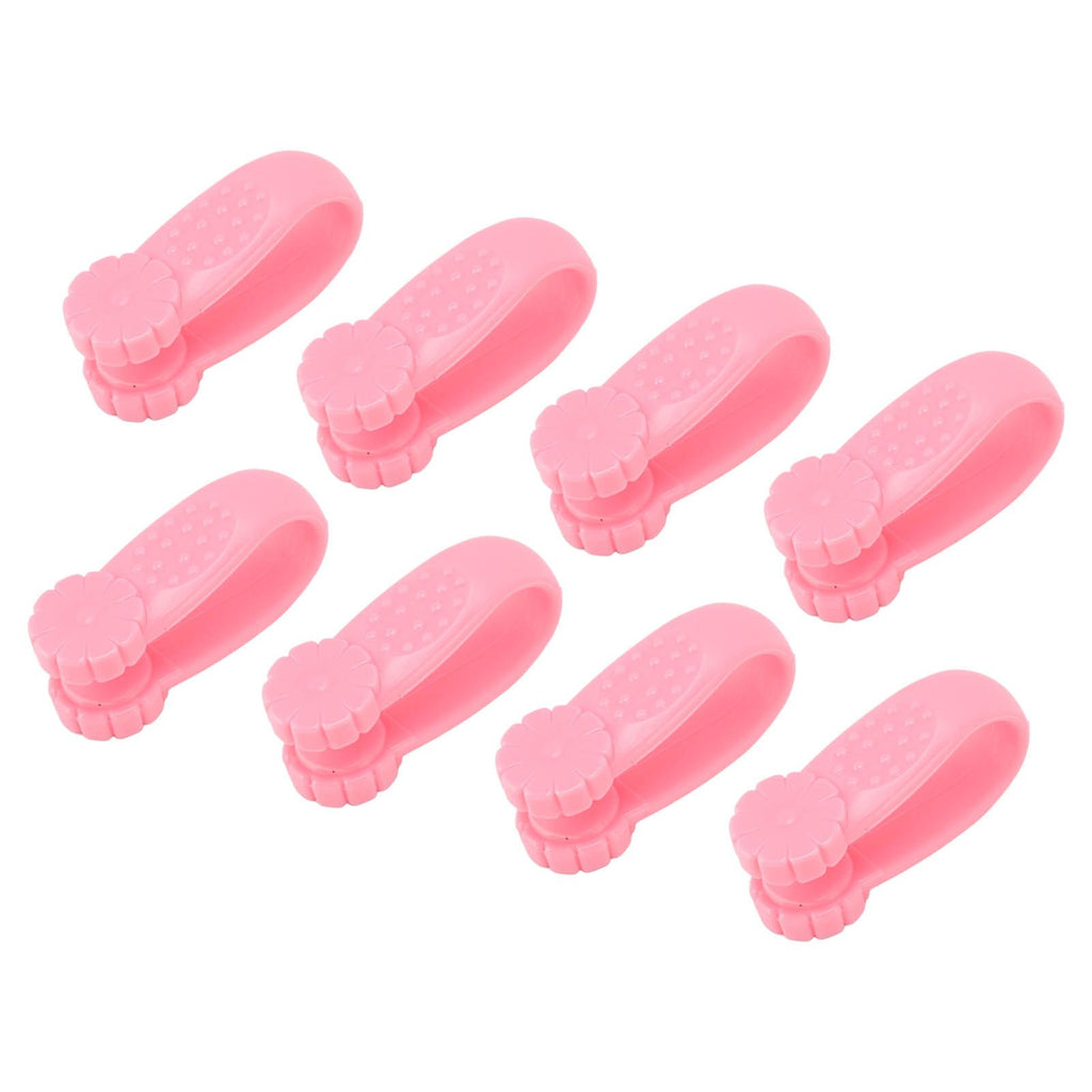 8PCS Hand Pressure Point Tool Plastic Hand Acupressure Clip for Between Thumb and Index Migraine Headache Relief Pink
