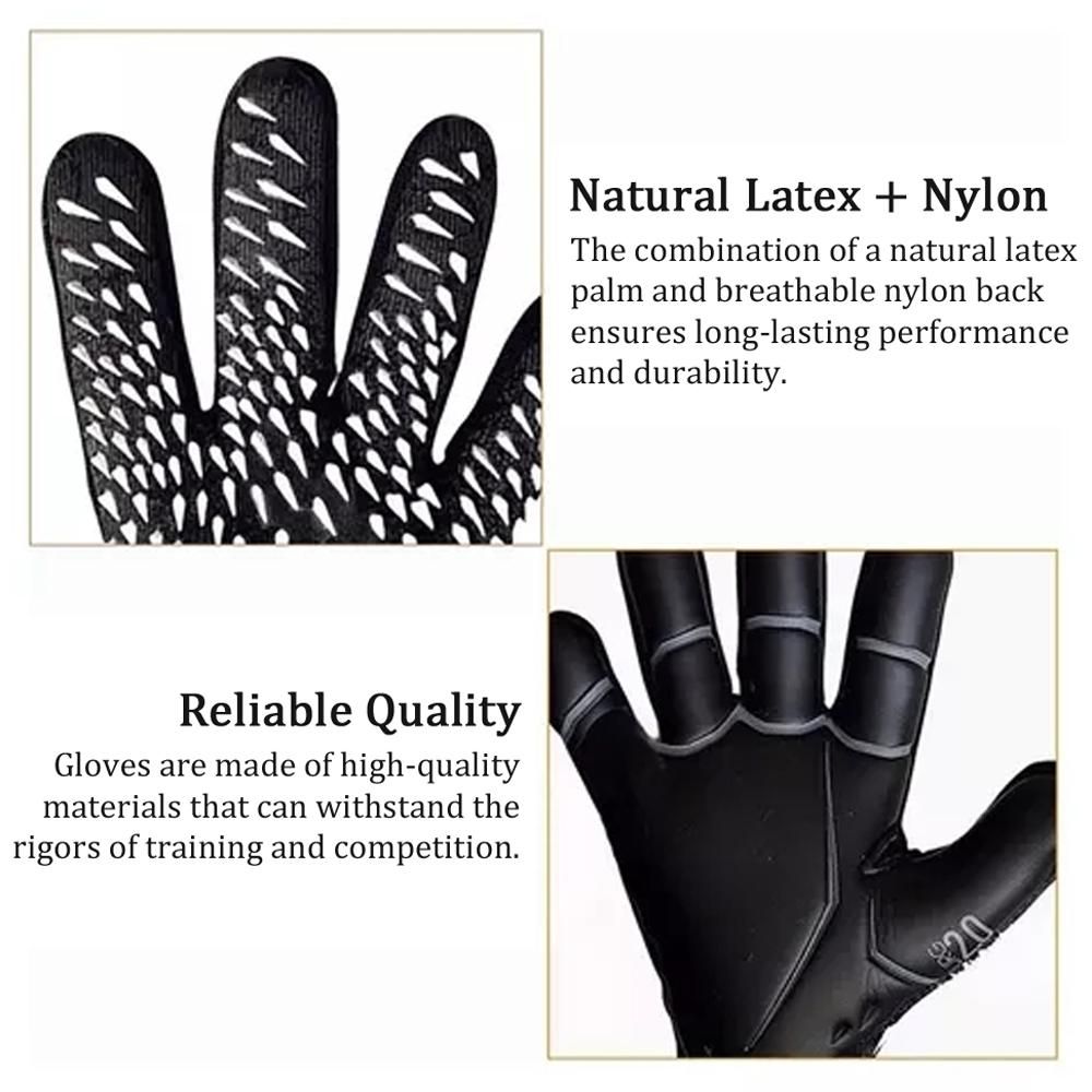 Soccer Goalkeeper Gloves Thickened Breathable Football Gloves Anti-Slip Latex Training Gloves for Teenagers Adults - 8#