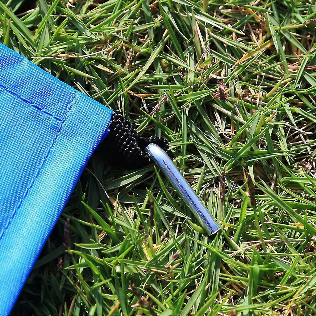 Camping Ground Sheet Waterproof Silver Coated Sunlight Resistant Quick Dry Outdoor Mat - Green 230*210cm