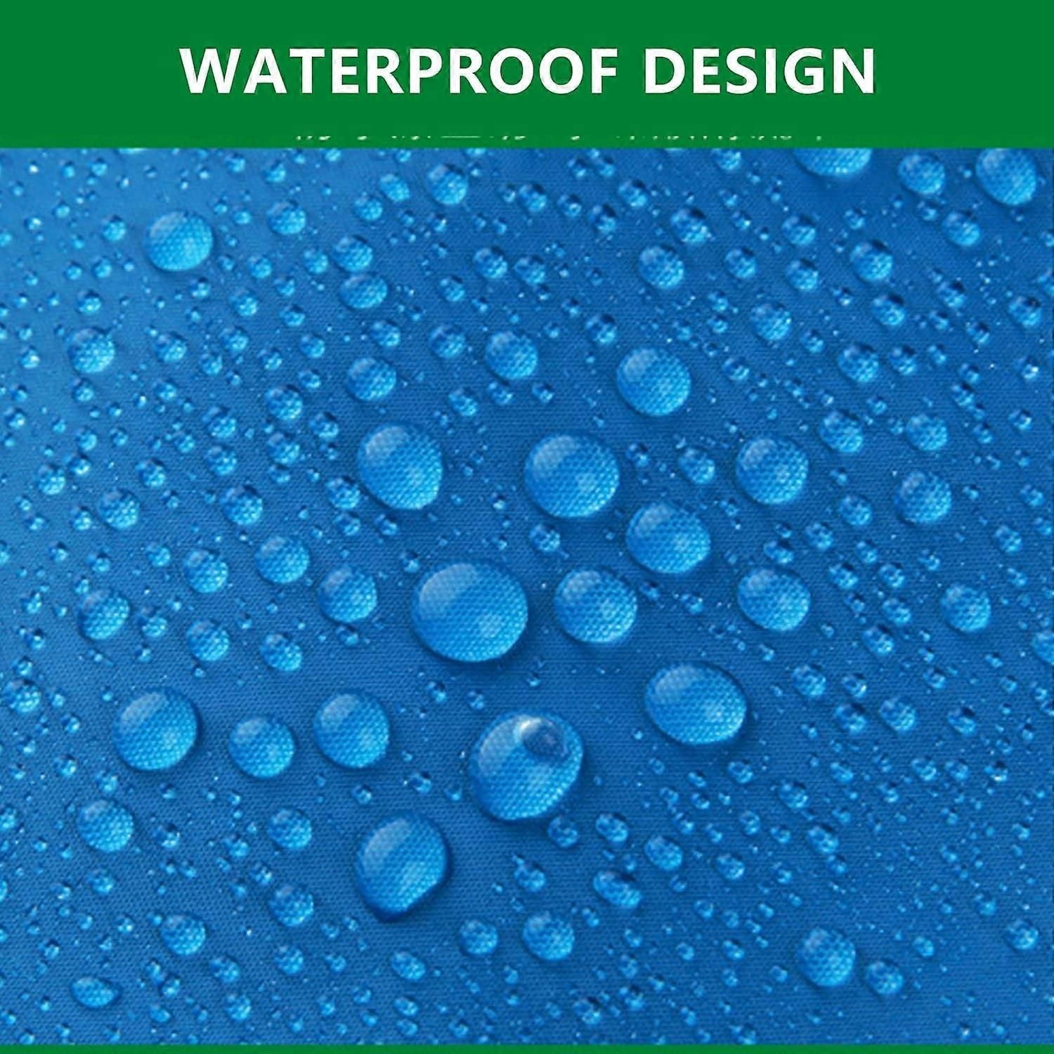 Camping Ground Sheet Waterproof Silver Coated Sunlight Resistant Quick Dry Outdoor Mat - Blue 300*300cm