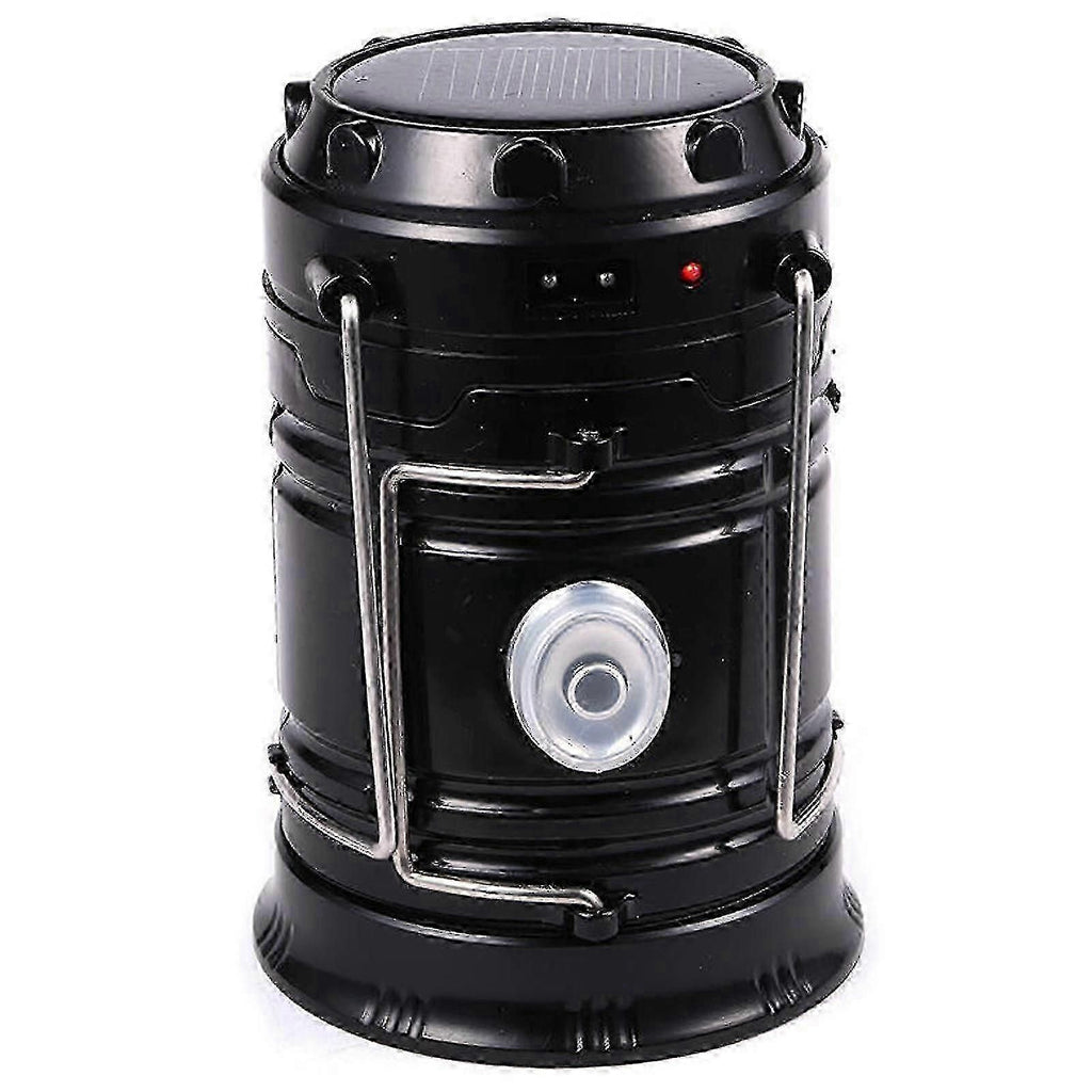 Portable Rechargeable Solar LED Lantern for Camping, Self-Collapsible and Powerful