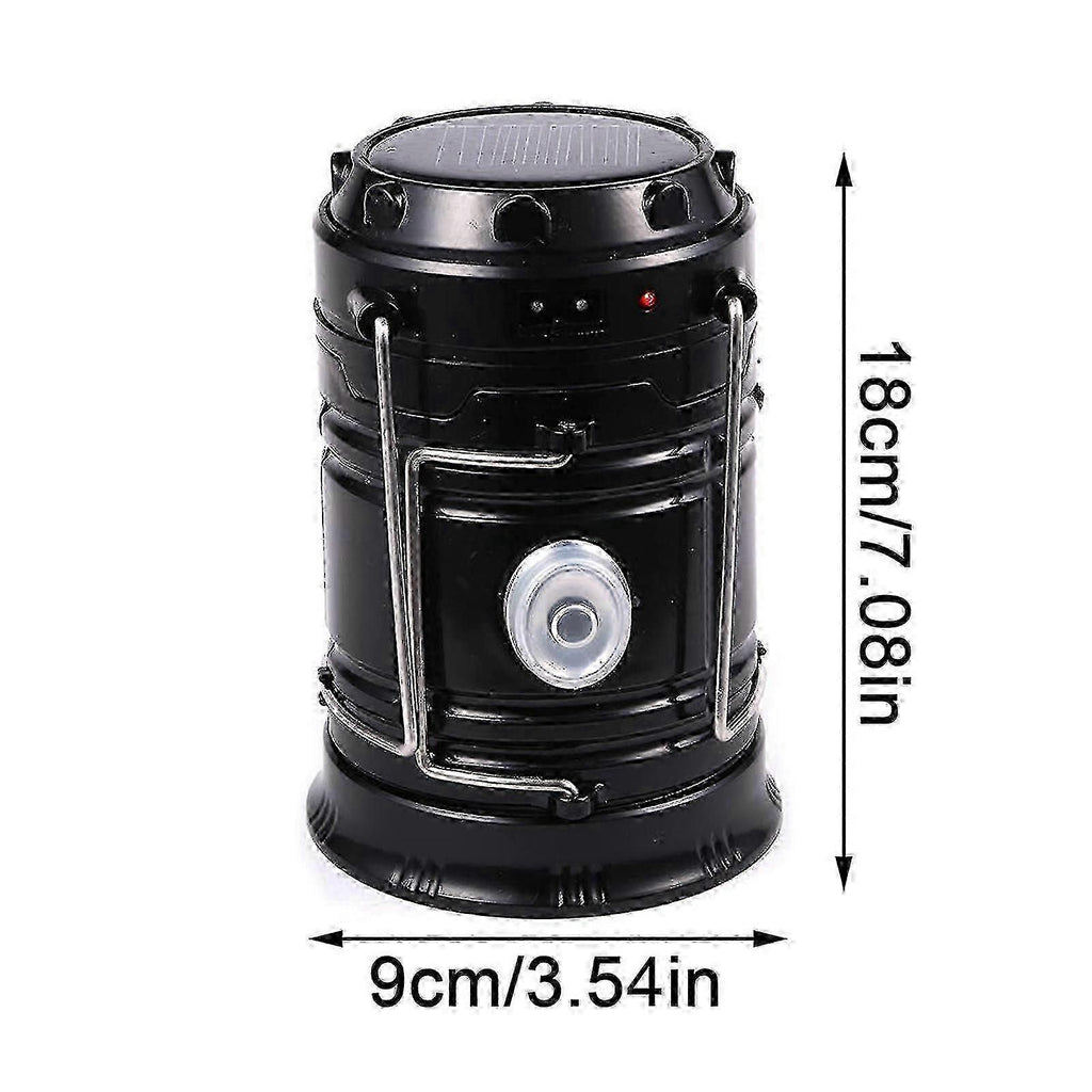 Portable Rechargeable Solar LED Lantern for Camping, Self-Collapsible and Powerful