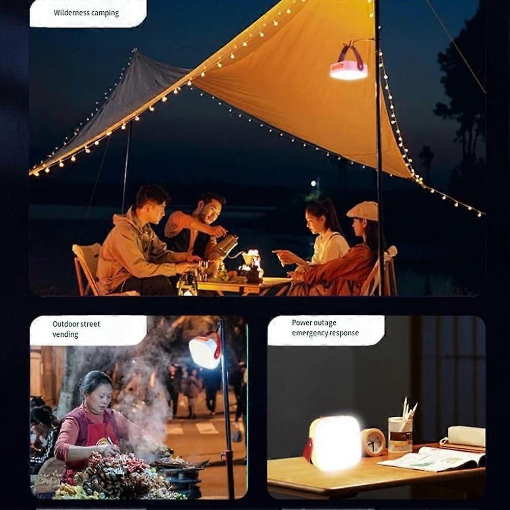 2400 mAh Type-C Rechargeable LED Camping Solar Light Strip Portable Hanging Lamp for Home Emergency Outdoor Work Travel