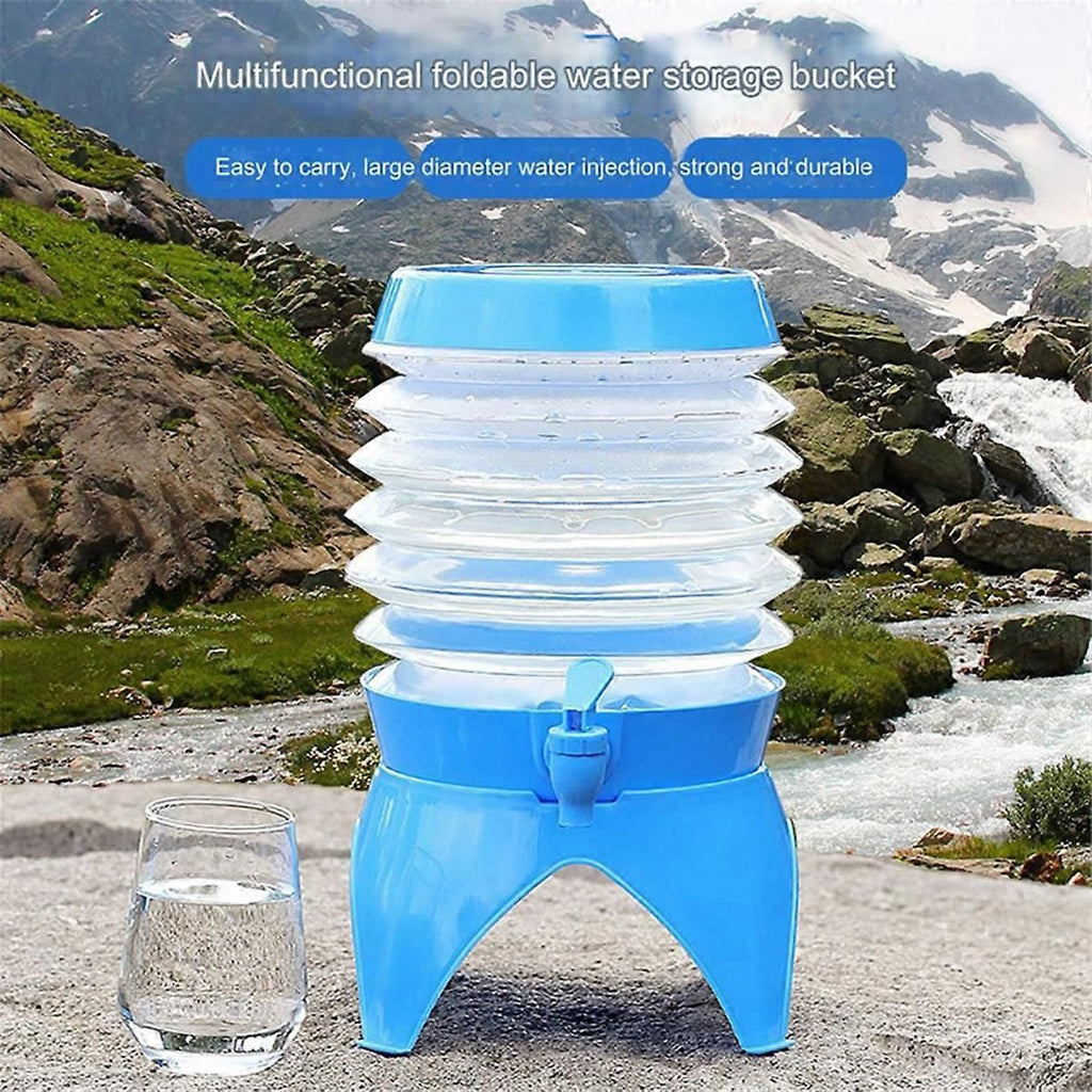 Outdoor Foldable Water Container Camping Folding Water Bucket 5.5L