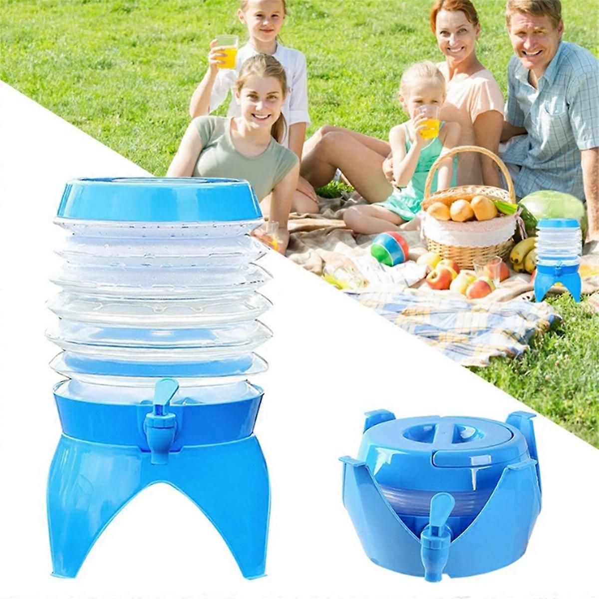 Outdoor Foldable Water Container Camping Folding Water Bucket 9.5L