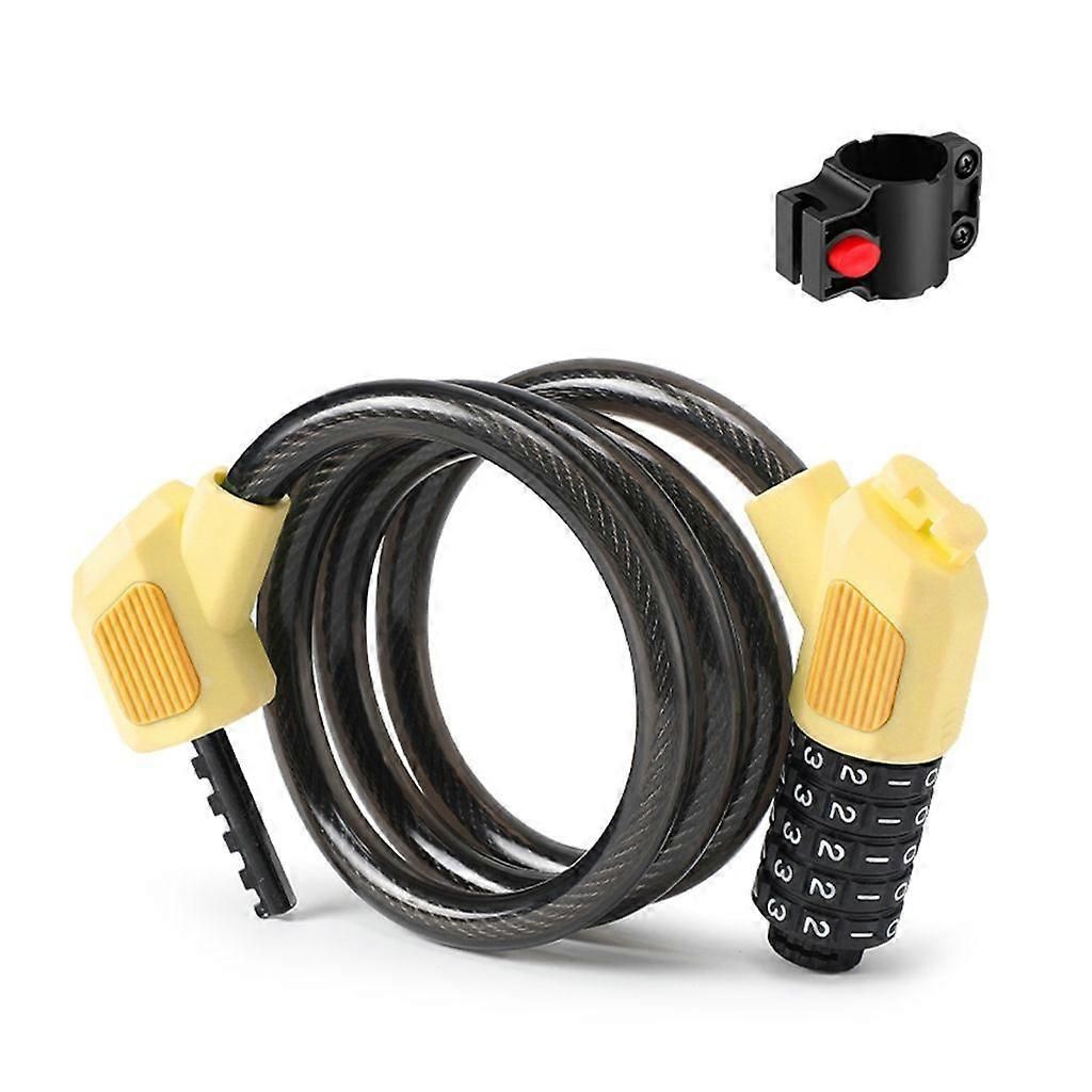 Bike Lock Cable 5Digits Resettable Combination Cable Lock, Bicycles Code Lock - Blue