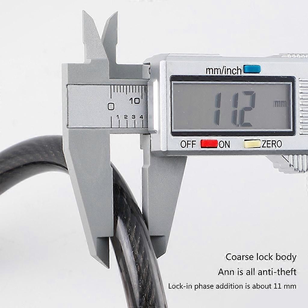 Bike Lock Cable 5Digits Resettable Combination Cable Lock, Bicycles Code Lock - Black