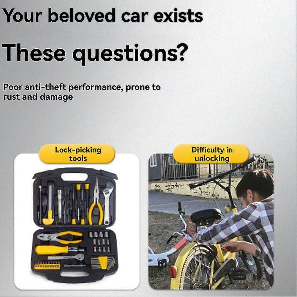 Bicycle Lock Mountain Bike Lock Alloy Chain Lock Anti-Theft Safety Chain Locks Portable Alloy Lock 4x70cm