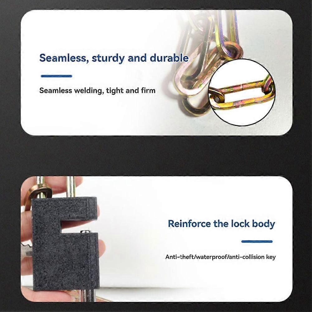 Bicycle Lock Mountain Bike Lock Alloy Chain Lock Anti-Theft Safety Chain Locks Portable Alloy Lock 4x95cm