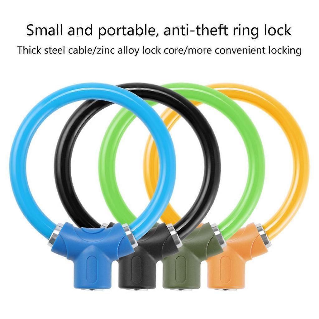 Rings Shape Bicycles Antitheft Lock High Security Mountain Bicycles Lock - Orange