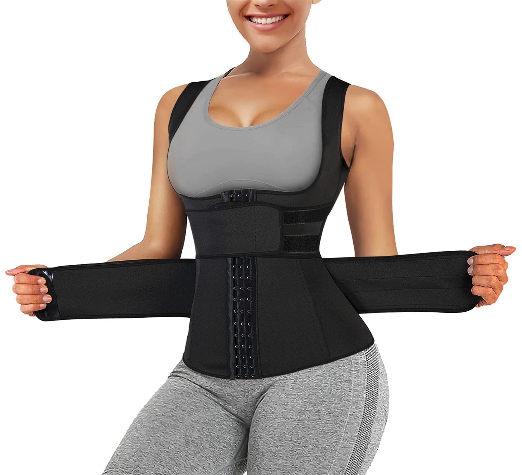 Waist Trainer Vest For Women Corset Trimmer Belt Slimming Body Shaper Tummy Control Cincher - S