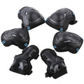 6Pcs Protective Gear Set Knee Elbow Wrist Guards for Skateboard Cycling Riding - S