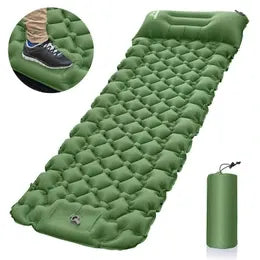 Camping Sleeping Pad with Pillow Built-in Pump Ultralight Inflatable Sleeping Mat Waterproof