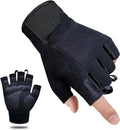 Fitness Gloves Half Finger Breathable Non Slip Weightlifting Training Workout Palm Support For Men And Women - Black XL