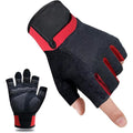 Fitness Gloves Half Finger Breathable Non Slip Weightlifting Training Workout Palm Support For Men And Women - Red L