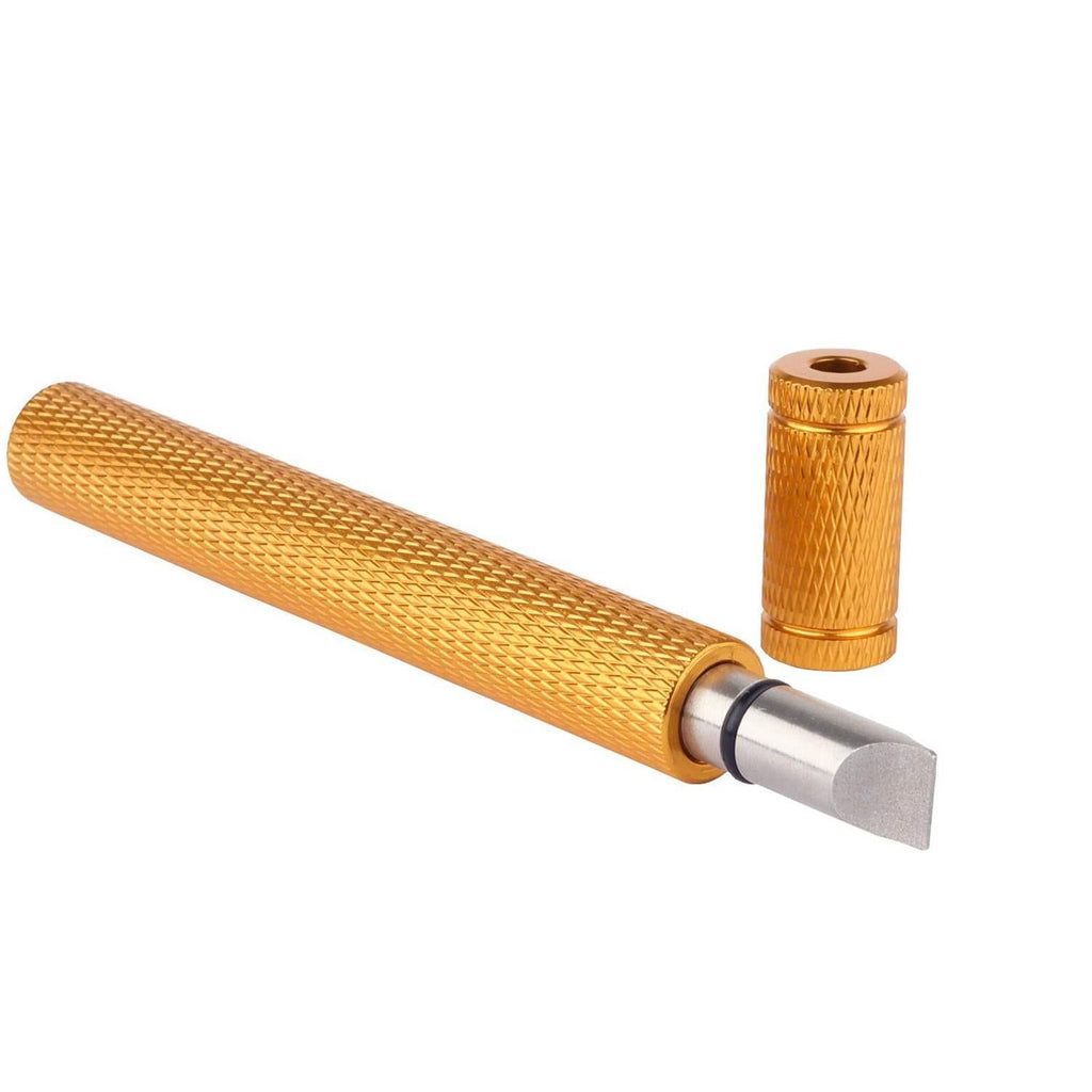 Golf Club Groove Cleaning Tool Wedge and Iron Groove Sharpener Golf Accessory - Gold