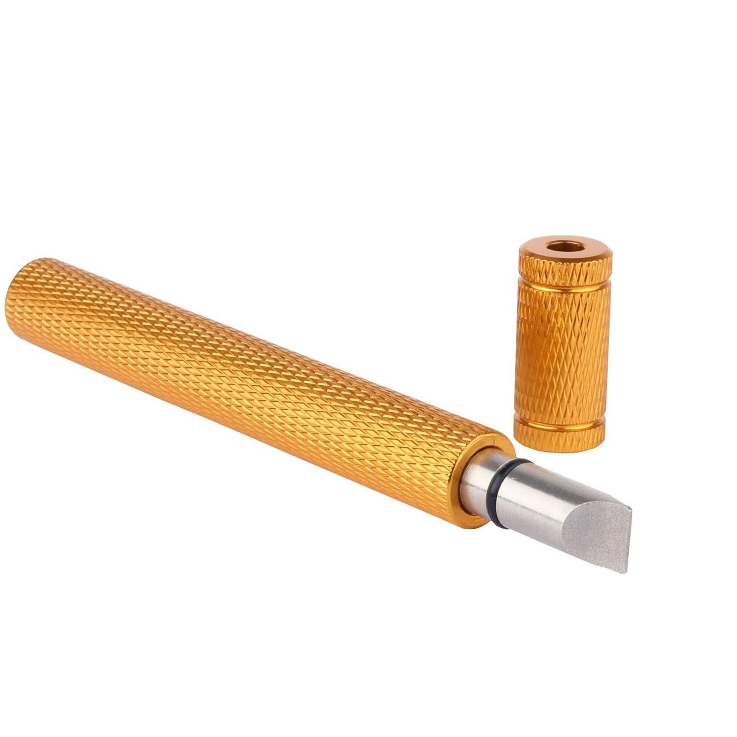 Golf Club Groove Cleaning Tool Wedge and Iron Groove Sharpener Golf Accessory - Gold