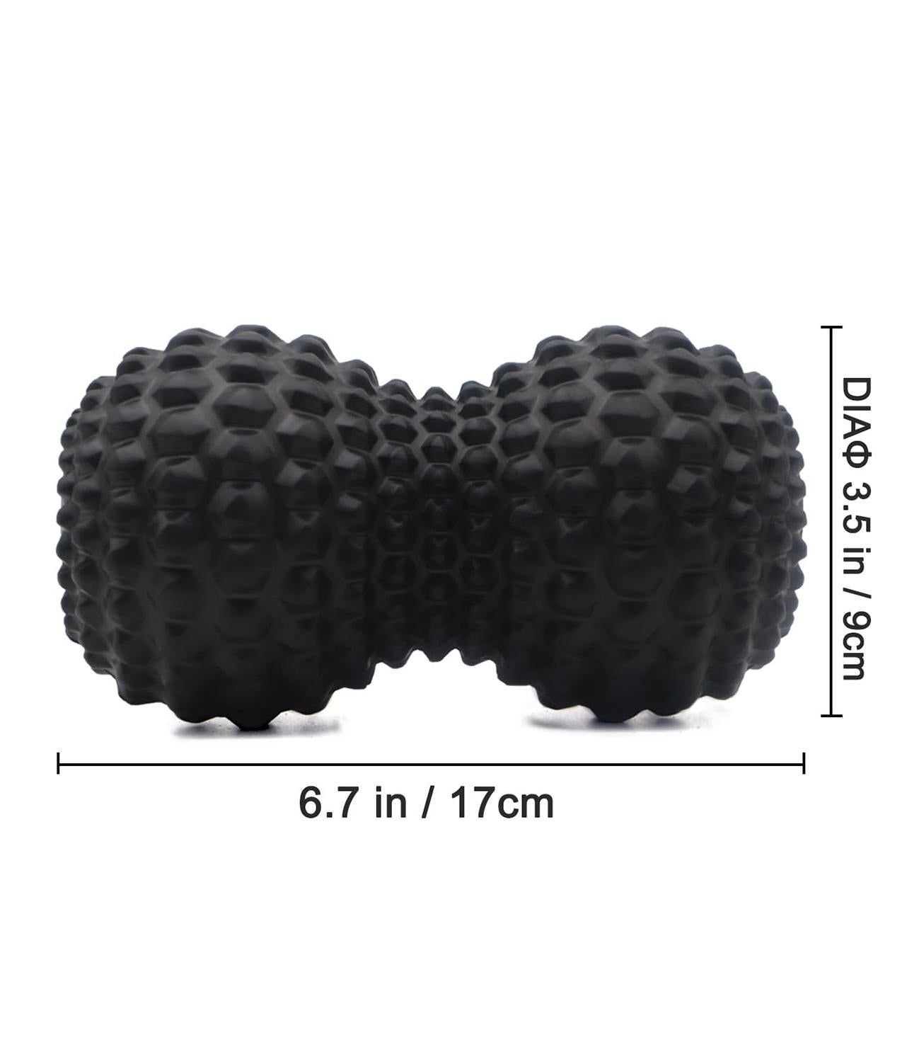 Peanut Massage Ball Double Lacrosse Roller For Deep Tissue Muscle And Myofascial Release - Blue
