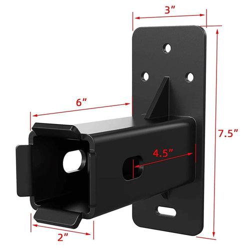 2 Inch Hitch Wall Mount Bike Rack Heavy Duty Metal Storage Holder 300lbs ty
