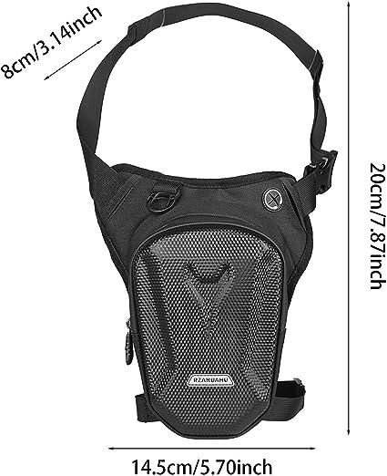Motorcycle Leg Bag Mens Motorcycle Waist Bag with Hard Shell Multifunctional Thigh Bag for Outdoor Travel