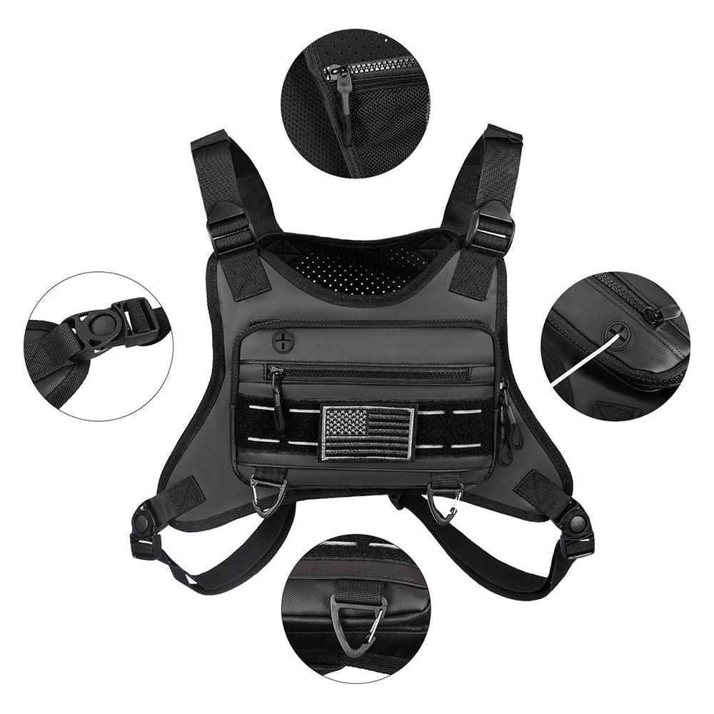 Running Chest Bag Reflective (Black)