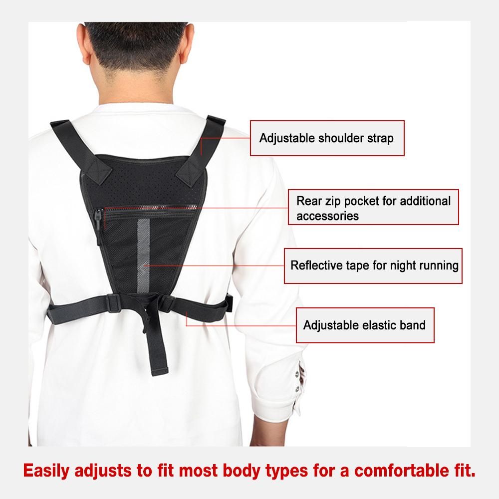 Running Chest Bag Reflective (Black)