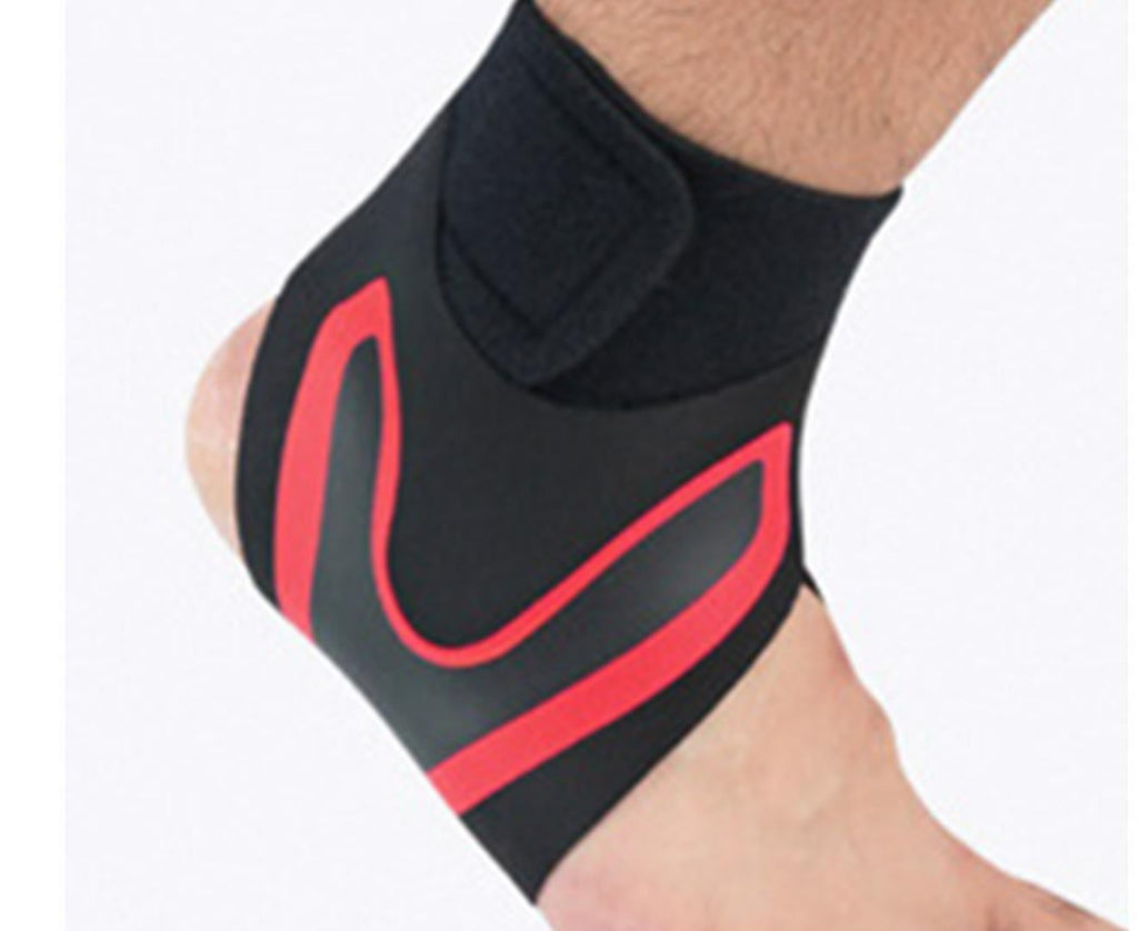 A Pair of Sports Ankle Sleeve Compression Anti-sprain Protection Socks Outdoor Sports Climbing Equipment-Red S