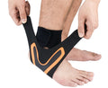 A Pair of Sports Ankle Sleeve Compression Anti-sprain Protection Socks Outdoor Sports Climbing Equipment-Orange L