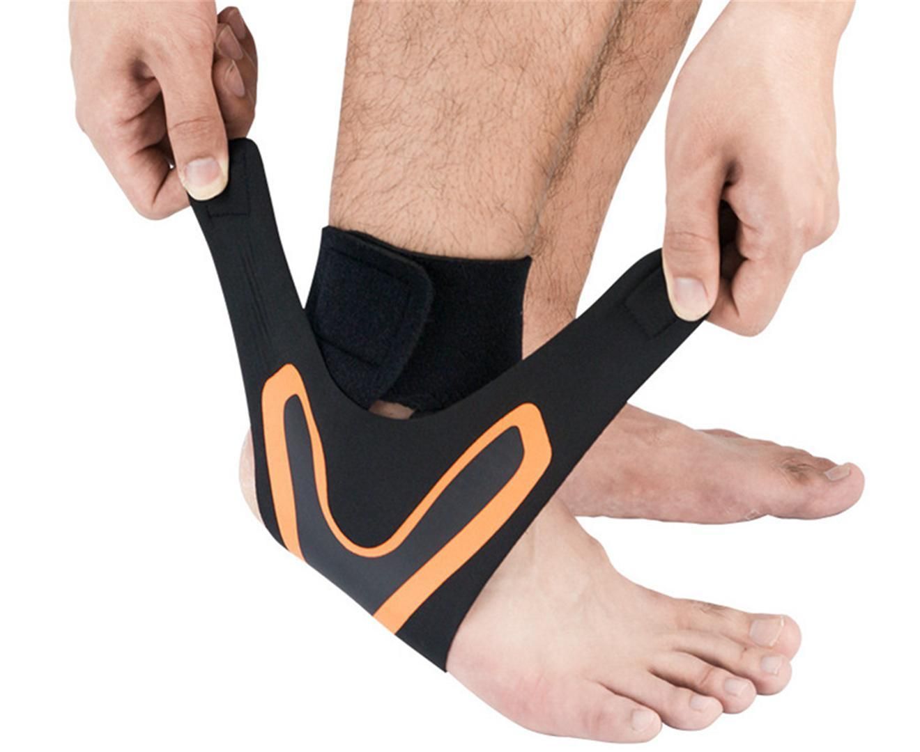 A Pair of Sports Ankle Sleeve Compression Anti-sprain Protection Socks Outdoor Sports Climbing Equipment-Blue S