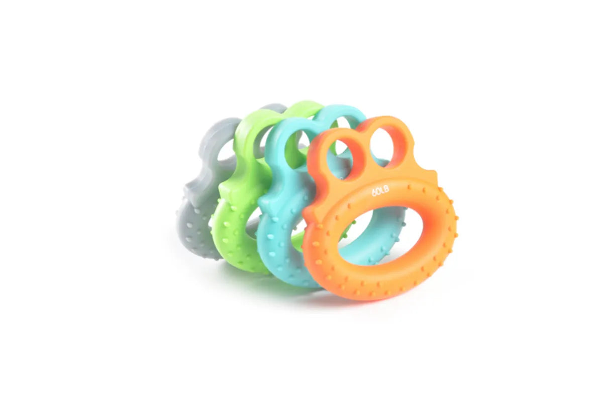 Strength Trainer Frog Points Finger Grip Ring Hand Grip Finger Strengtheners Grey 80Lb
