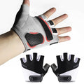 1 Pair Cycling Half Finger Bike Gloves With Anti Slip Pad For Unisex - Black M