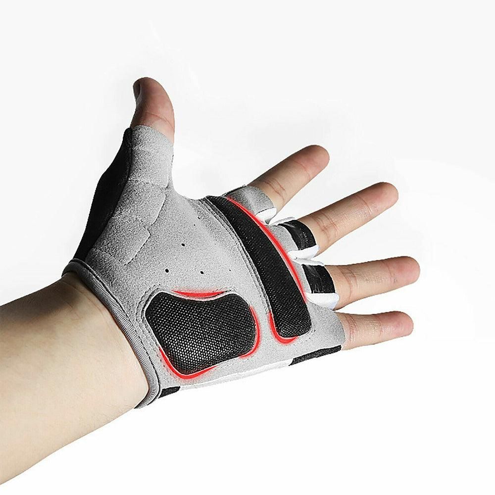 1 Pair Cycling Half Finger Bike Gloves With Anti Slip Pad For Unisex - Black XL