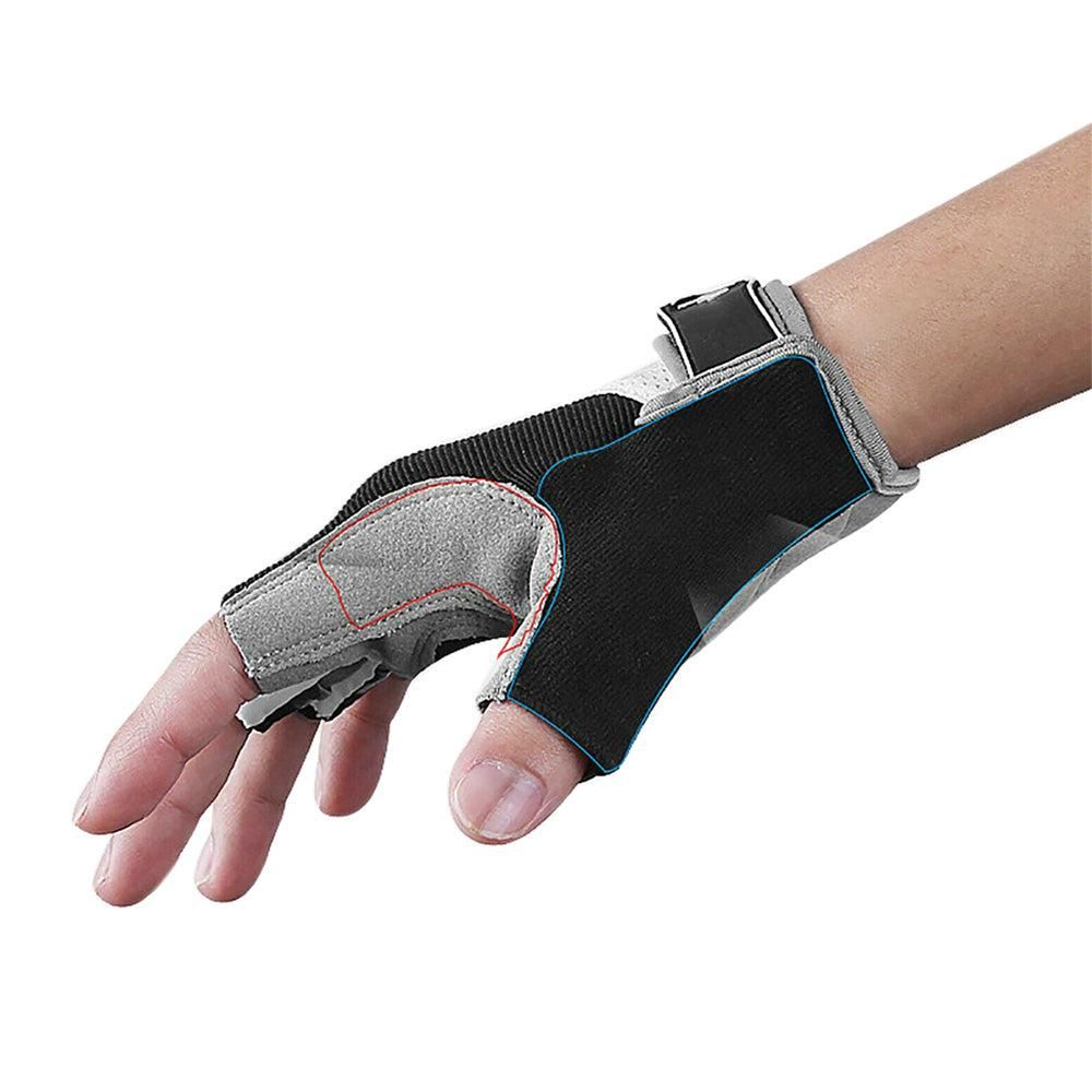 1 Pair Cycling Half Finger Bike Gloves With Anti Slip Pad For Unisex - Black XL